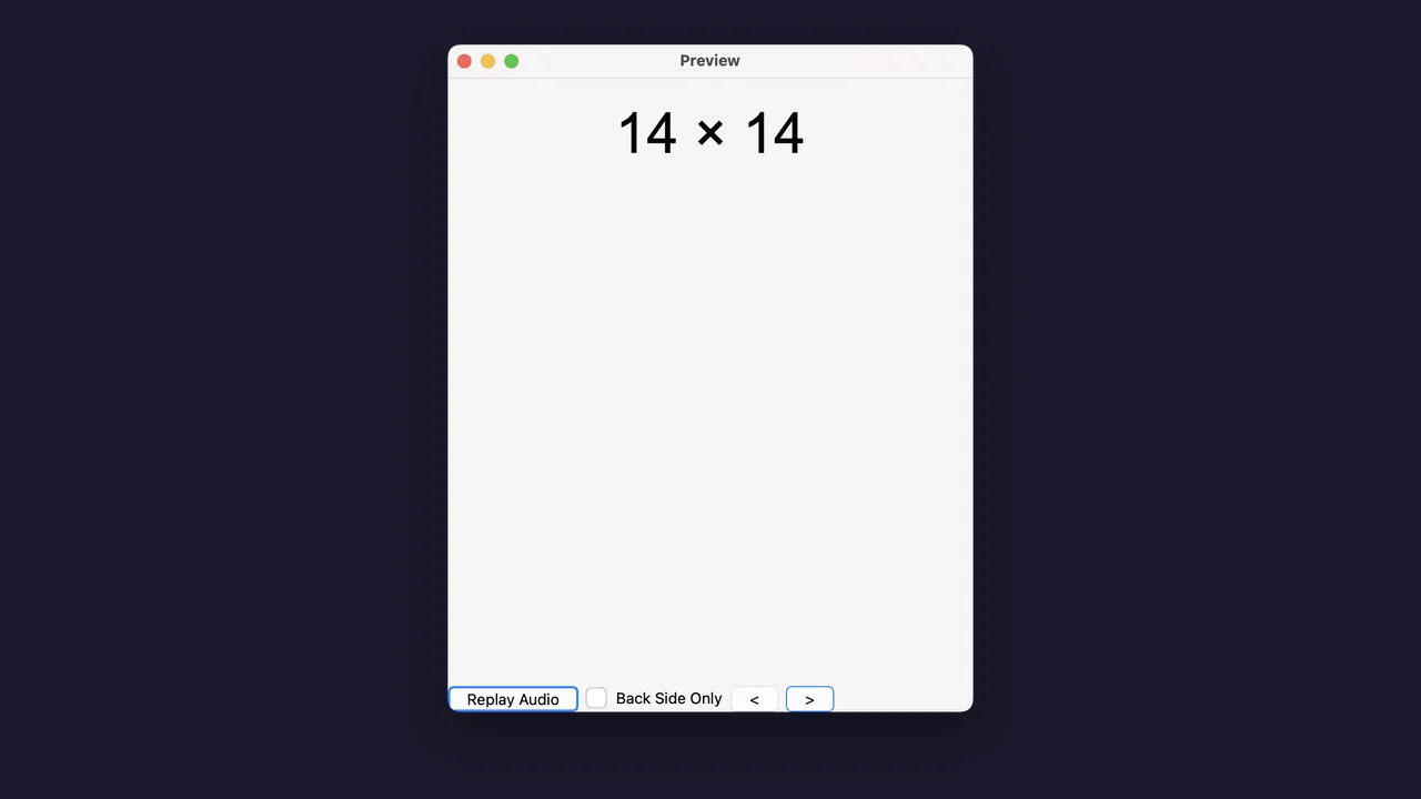 Multiplication & Division Tables Anki Deck